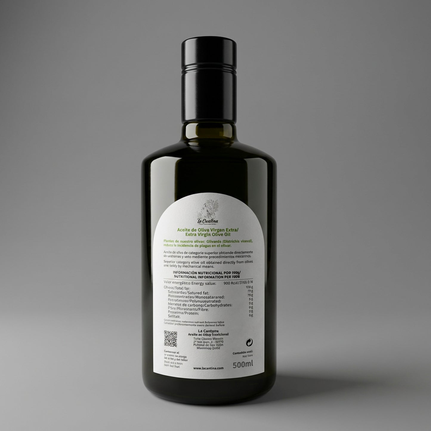 AOVE Picual Virgen Extra - Botella 500ml - Cosecha Temprana 2025